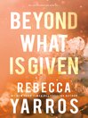 Cover image for Beyond What is Given